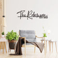 Metal Last Name Sign Personalized Family Name Sign - Custom Metal Wall
