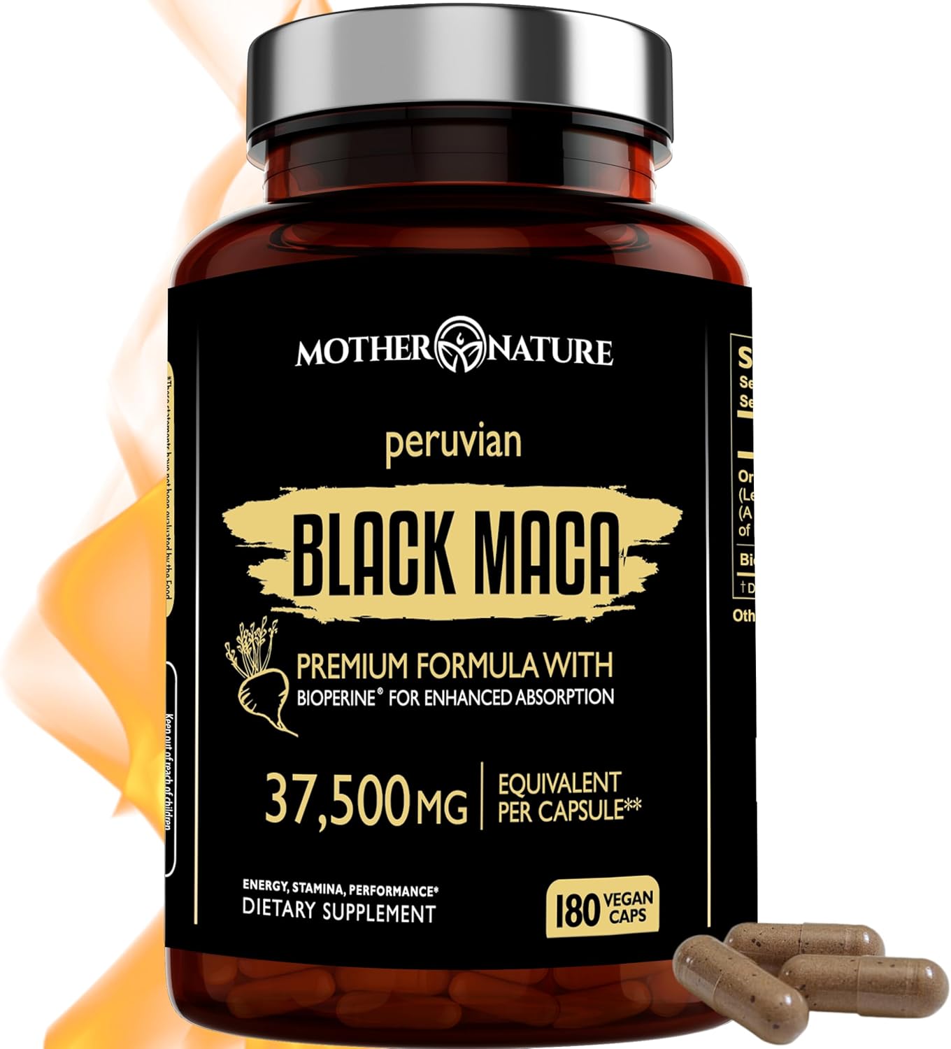 Black Maca Root 50:1 Extract for Energy, Mood & Performance
