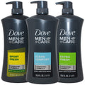 Dove Men Body Wash Variety Set of 3 - Moisturizing 1L Pumps