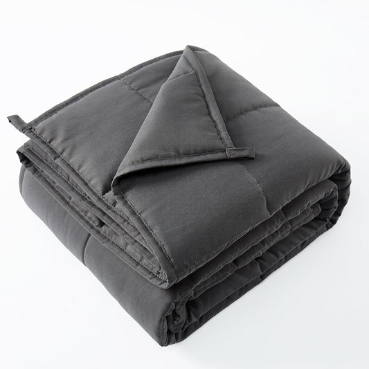 HOSUKKO Weighted Blanket - 7 lbs Grey Heavy Blanket for Comfort