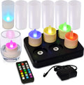 HL Flameless Rechargeable Tea Lights - 60+H Runtime, Waterproof