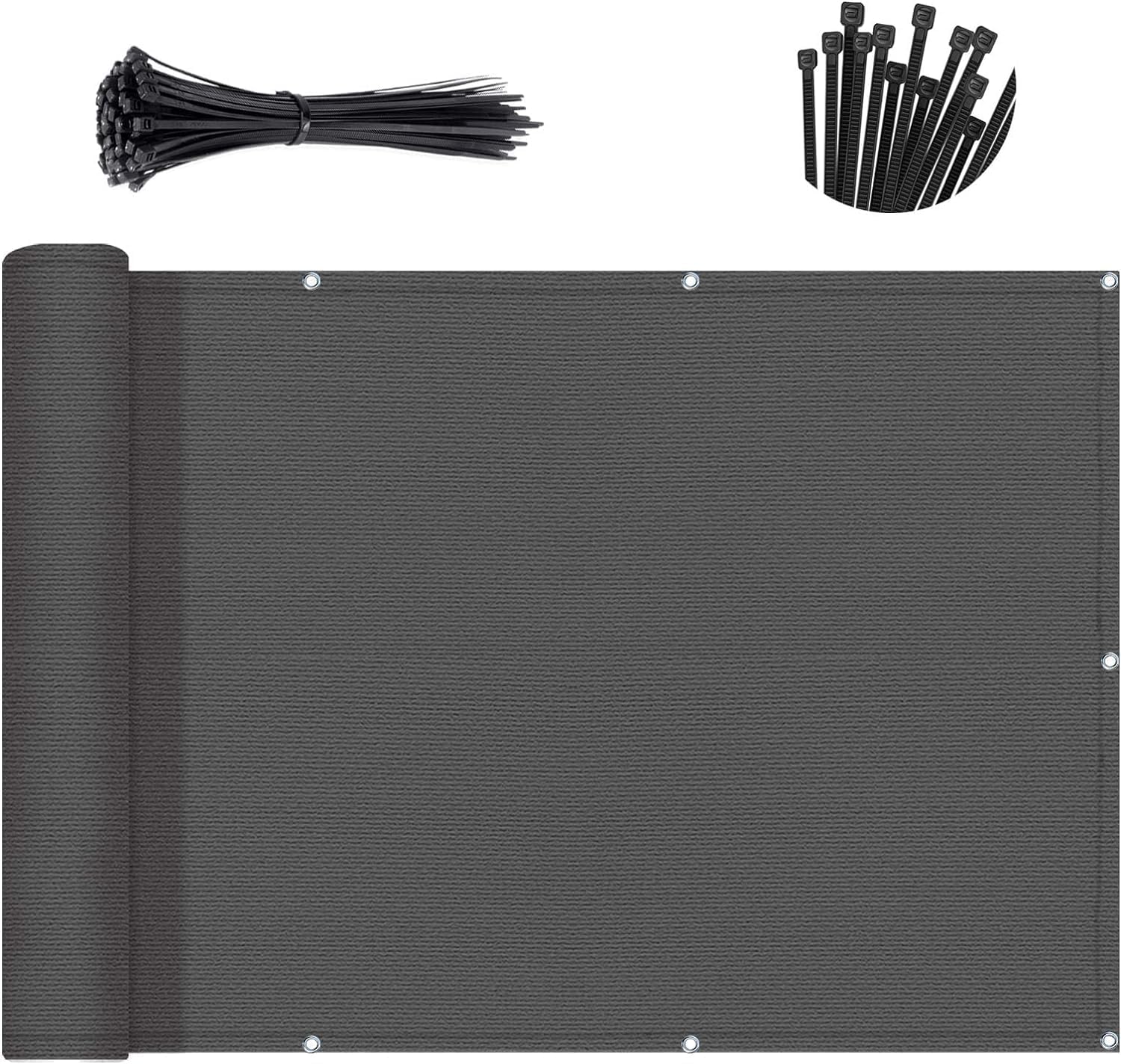 Customized 3ftx22ft Dark Grey Balcony Privacy Screen for Shade