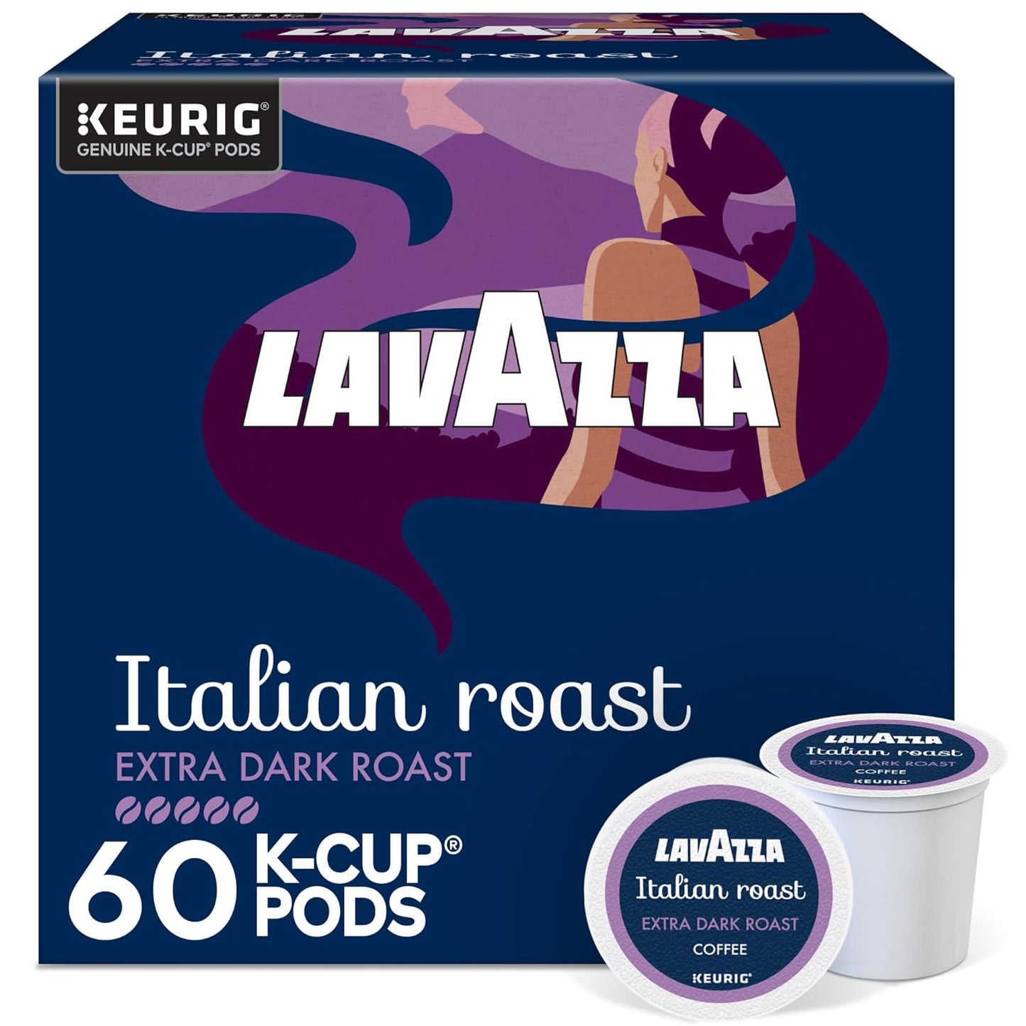 Lavazza Italian Roast K-Cup Pods, 60ct - Bold Flavor!