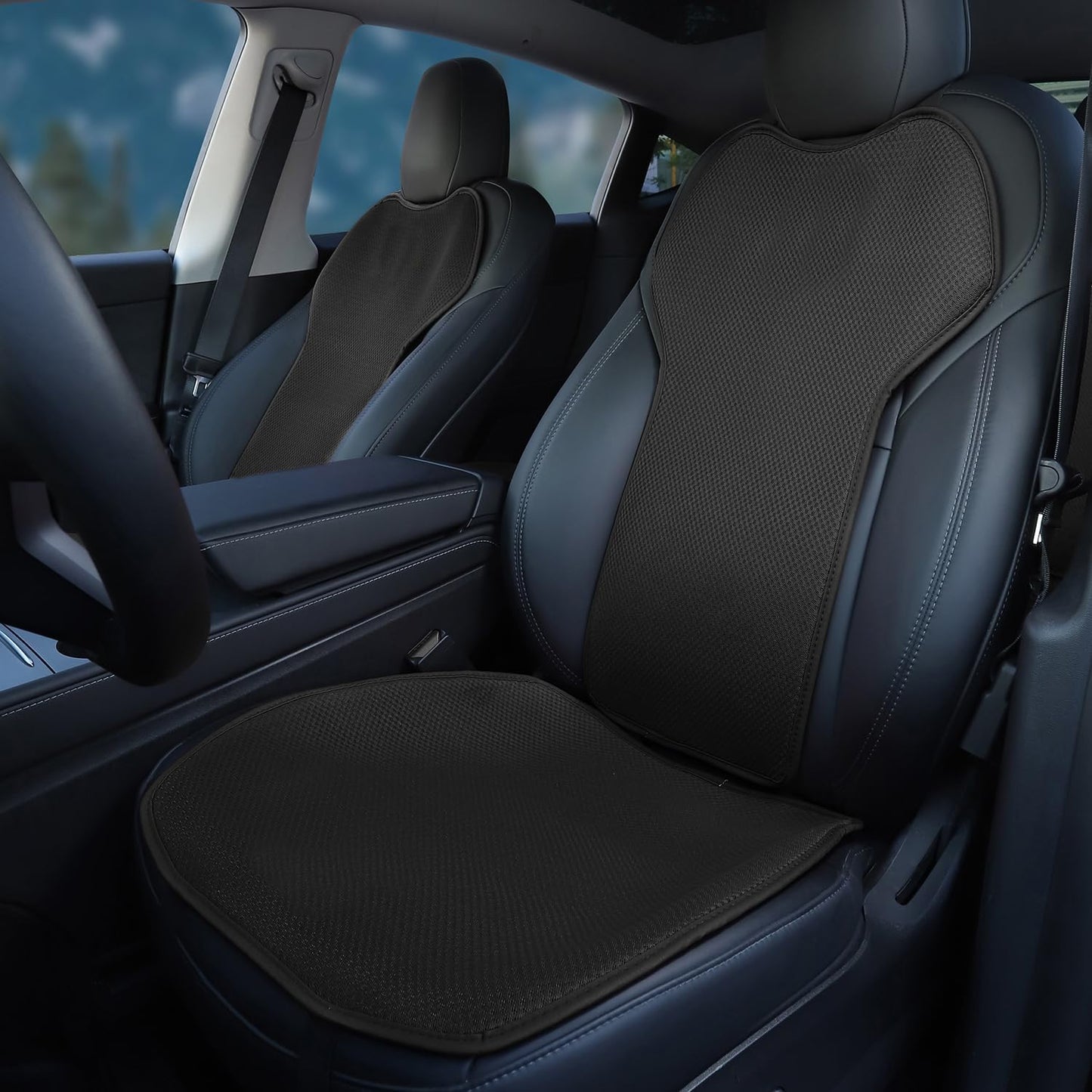 Front Car Seat Covers for Tesla Model Y S X 3 2017-2025 Protection