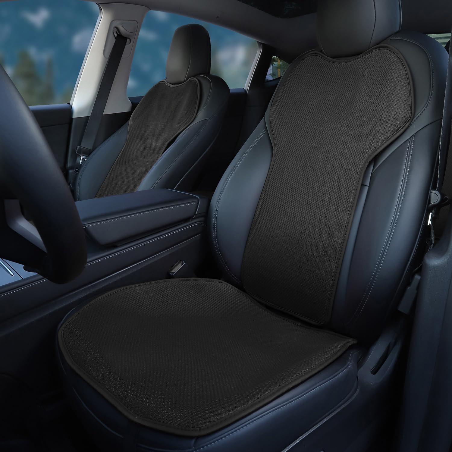 Front Car Seat Covers for Tesla Model Y S X 3 2017-2025 Protection