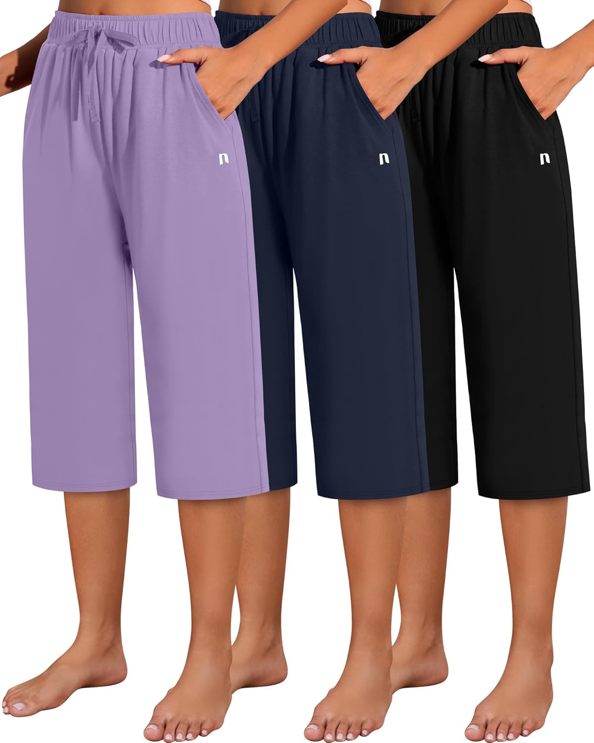 Neer Women's Capri Pants 3 Pack for Comfort and Style