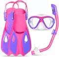 Kids Snorkeling Set with Fins and Mask for Ages 5 to 15