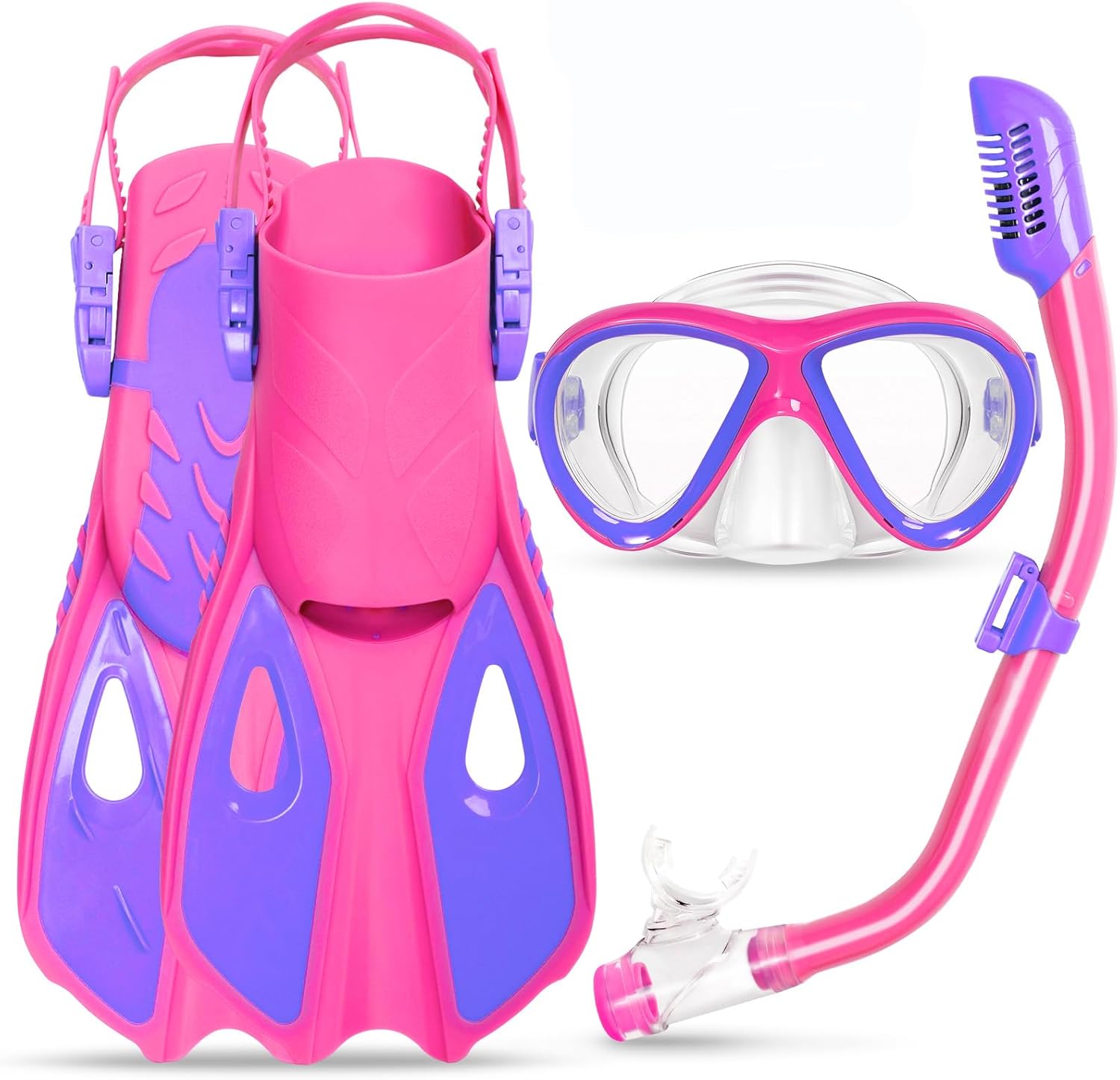 Snorkeling Gear for Kids Ages 5-15 with Fins and Mask Set