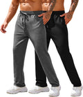 COOFANDY Men's Cotton Sweatpants Open Bottom Lounge Pants