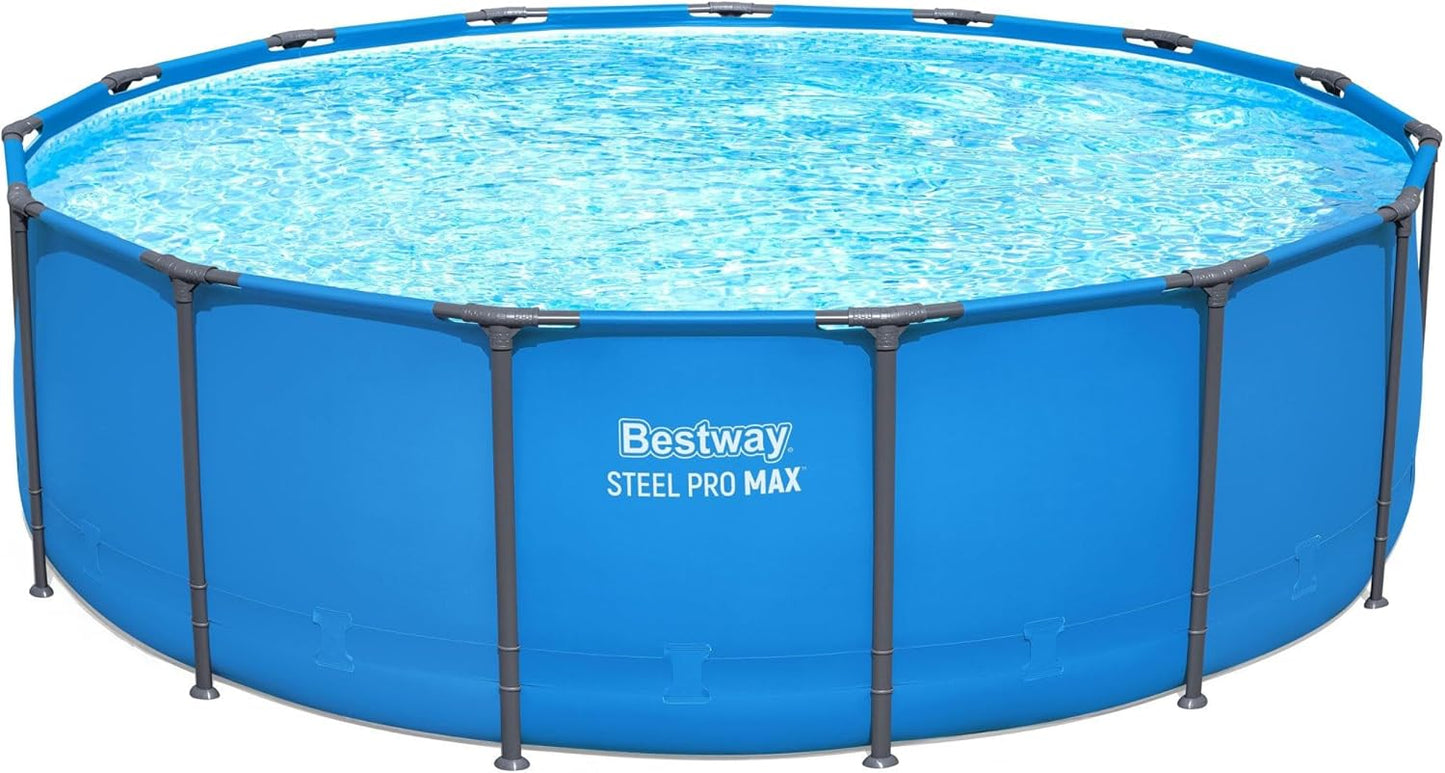 Bestway Steel Pro MAX 15 x 48 in Round Metal Frame Pool