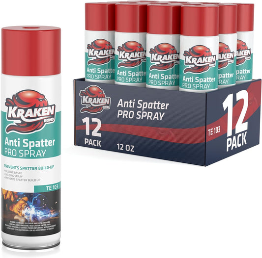 Kraken Bond Anti Spatter Welding Spray - 12 Pack for Clean Welding