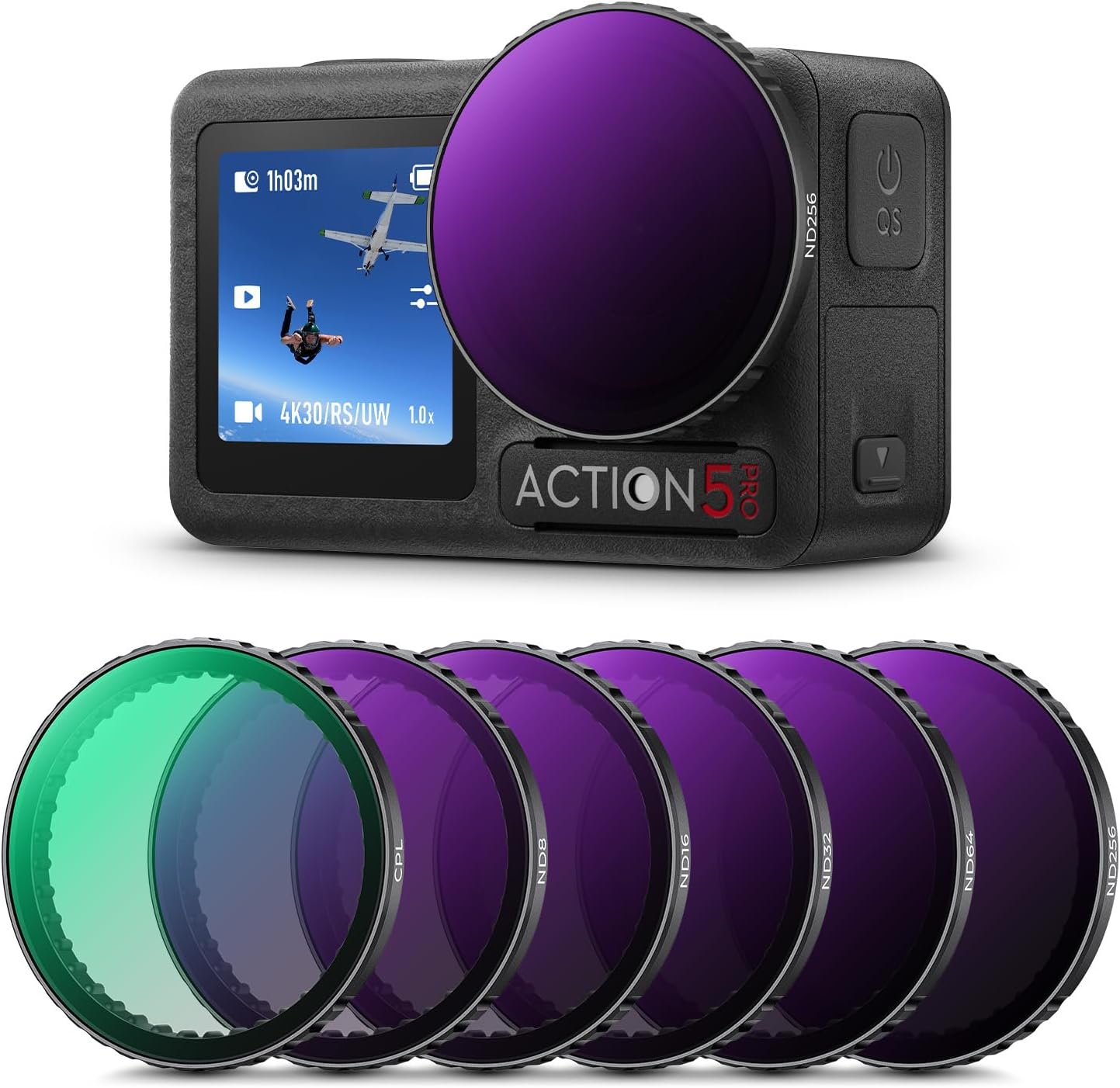 K&F Concept Push-in Fit CPL ND Filter Set for DJI Osmo Action