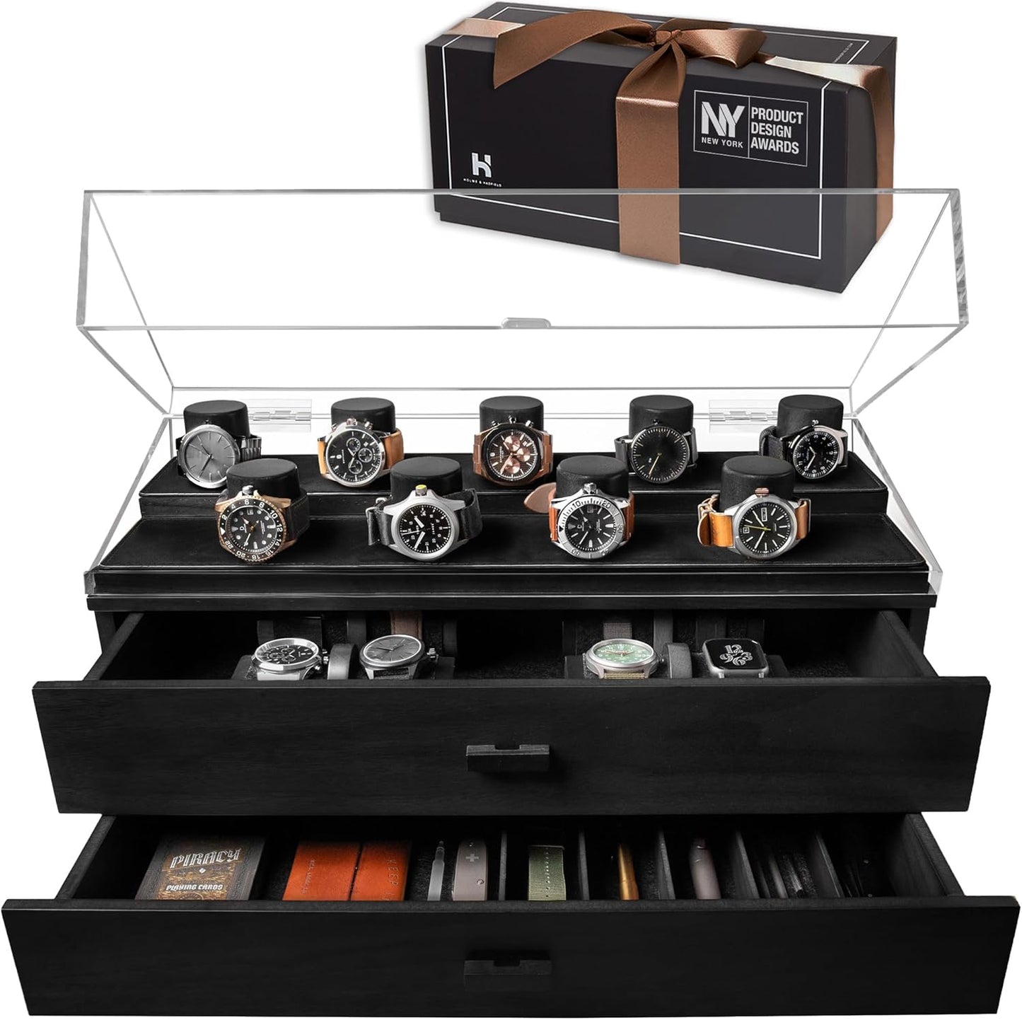 Holme & Hadfield 17-Slot Watch Case Luxury Gift