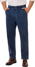 voeeron Pull On Elastic Waist Jeans for Men - Easy Wear Comfort Look