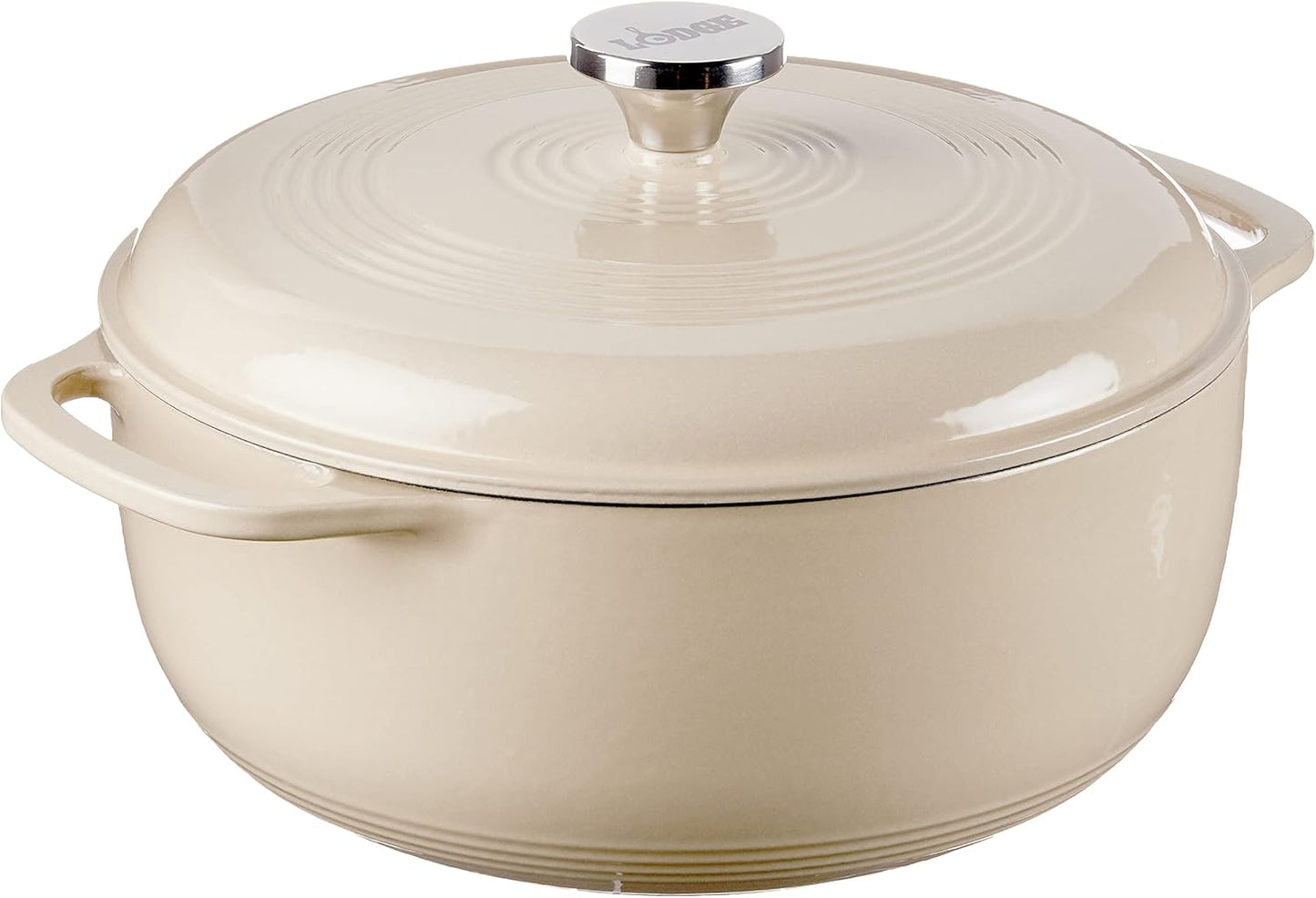 Lodge 6 Quart Enameled Cast Iron Dutch Oven for Versatile Cooking