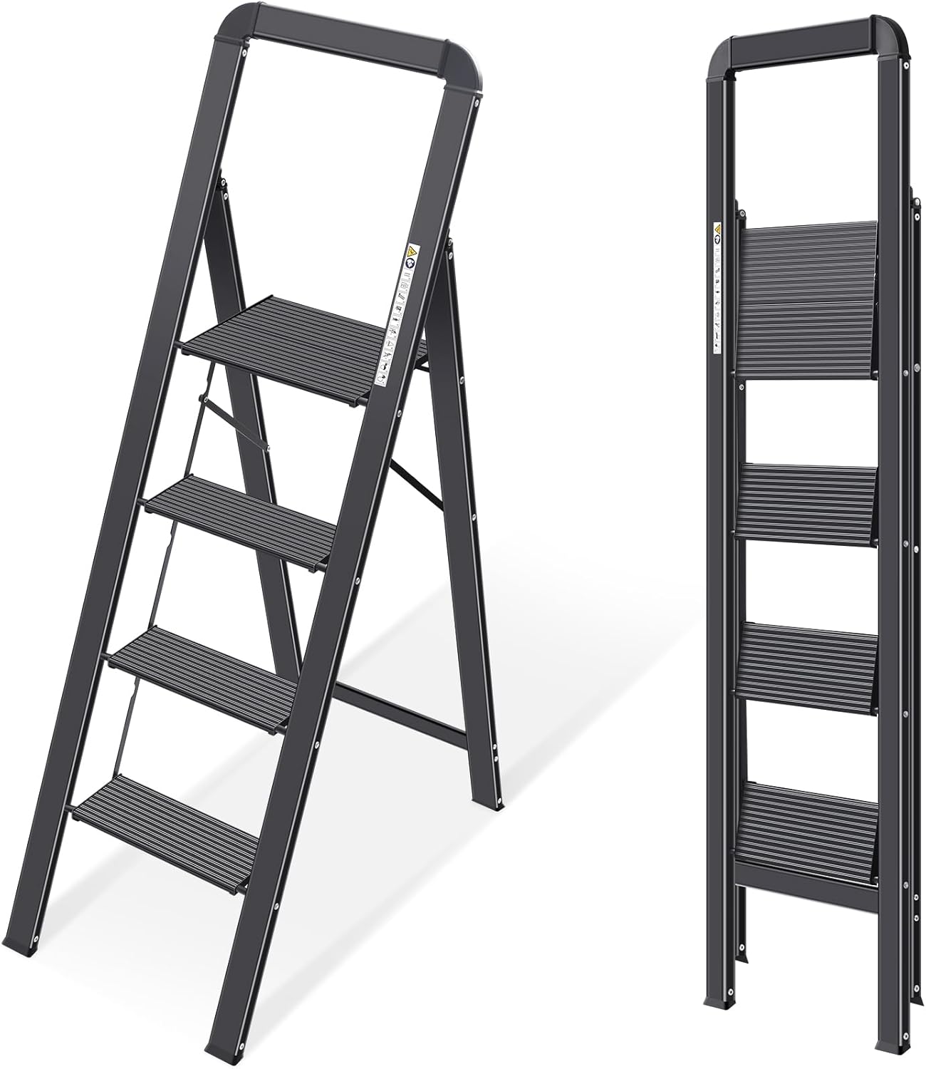 KINGRACK 4 Step Lightweight Aluminium Ladder for Home Use