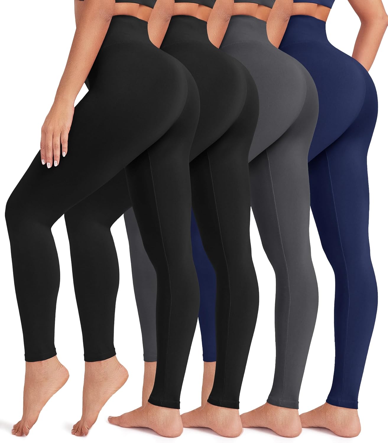 VALANDY Creamlush 4 Pack Leggings for Women - Ultra Soft Yoga Pants