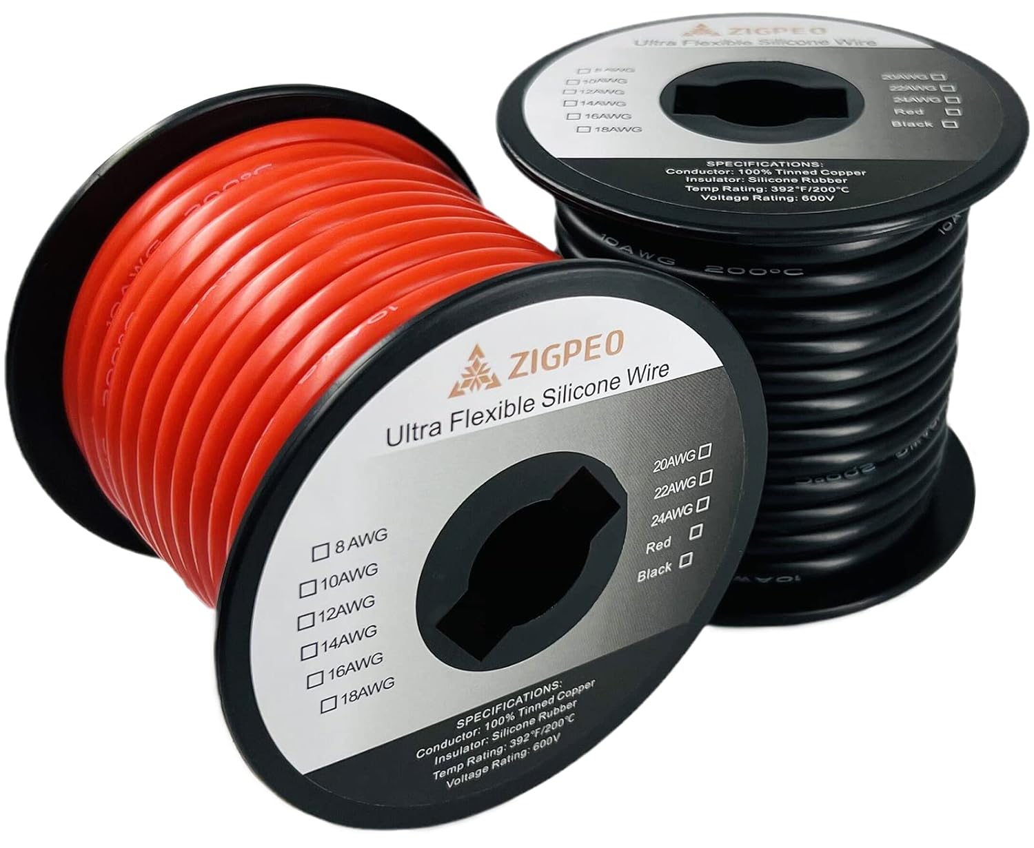 10 AWG Silicone Wire 50FT - Flexible Tinned Copper for RC Use