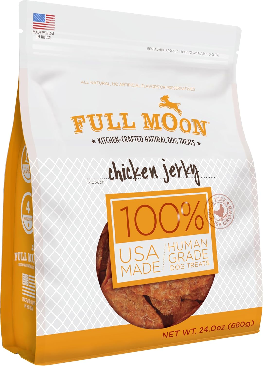 Full Moon Chicken Jerky Healthy All Natural Dog Treats 1.5 lb