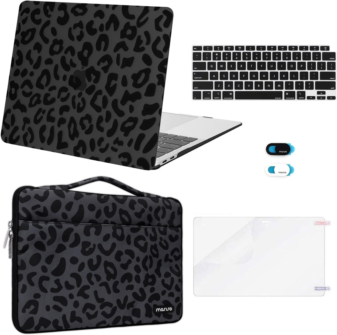 MOSISO Leopard Grain Hard Shell Case for MacBook Air 13 inch