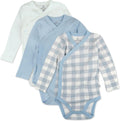 HonestBaby unisex-baby 3-pack Long Sleeve Kimono Bodysuits - Soft SAFE
