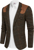 PJ PAUL JONES Men's Herringbone Tweed Blazer - Stylish Warm Layer