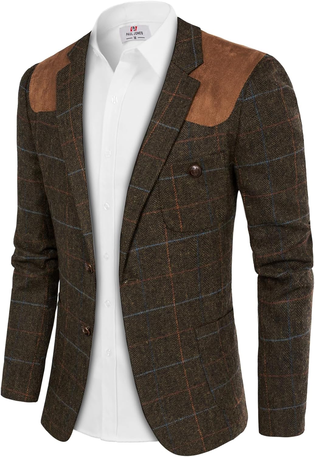 Stylish Herringbone Tweed Blazer for Men by PJ PAUL JONES