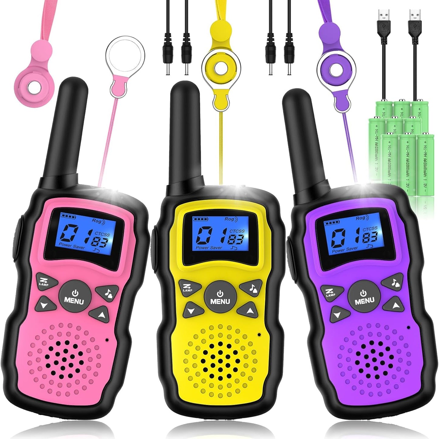 Wishouse Walkie Talkies for Kids Long Range Rechargeable Set