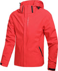 Men's Lightweight Waterproof Rain Jacket Hooded Outdoor Raincoat