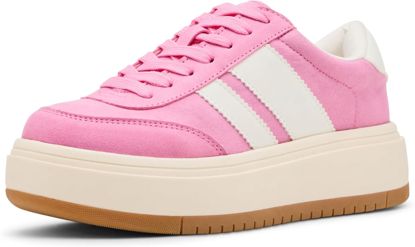 Madden Girl Womens Navida Fashion Sneakers with Striped Detailing