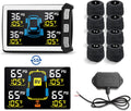 RV/Trailer Tire Pressure Monitoring System 8-Sensor Kit - Color LCD