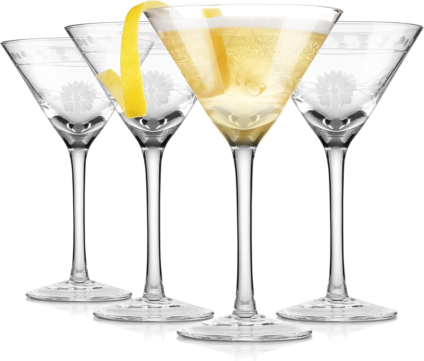 Premium Delight Vintage Cocktail Glasses Set of 4 for Elegant Events