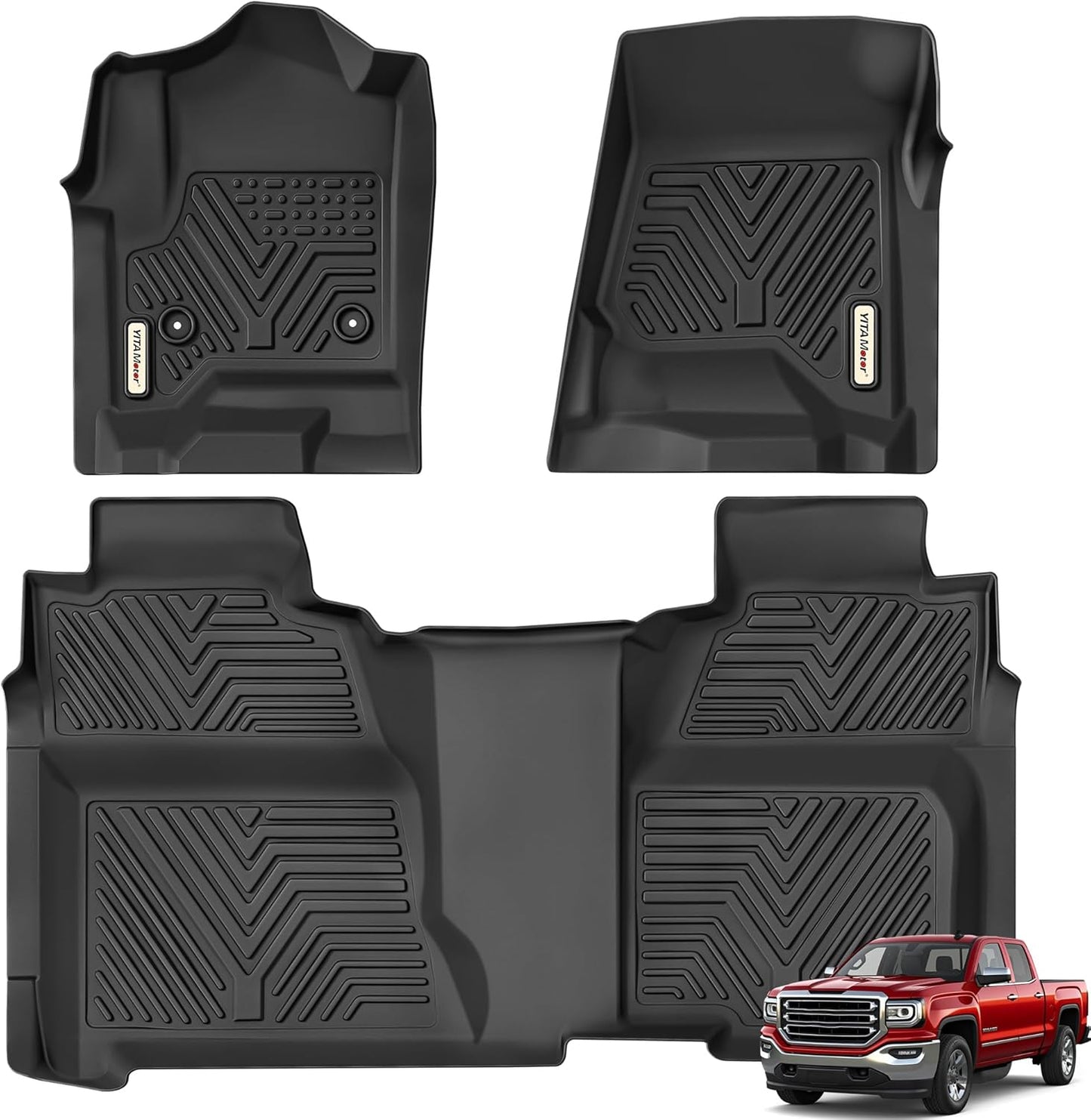 YITAMOTOR Floor Mats for 2014-2018 Chevy Silverado & GMC Sierra