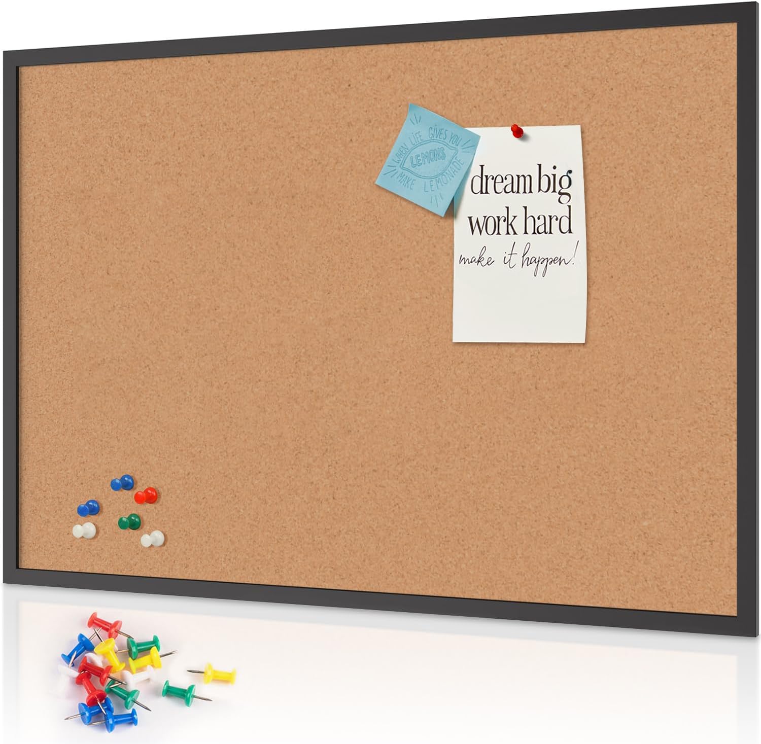 Board2by Cork Board Bulletin Board 48 x 36 for Home Office