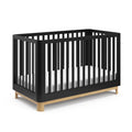 Storkcraft Santos Convertible Crib (Black & Natural) - 3-in-1