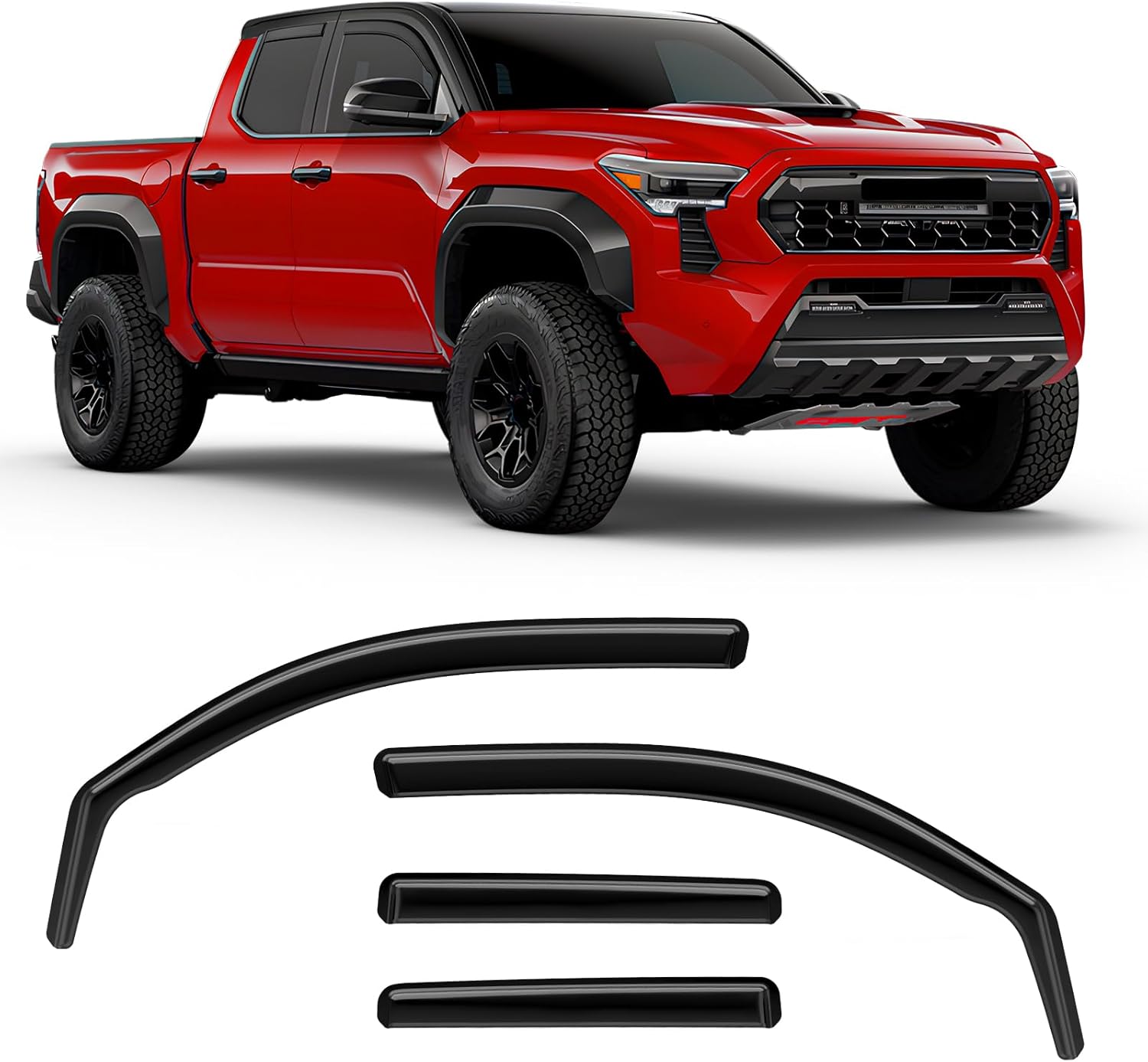 In-Channel Rain Guards for Toyota Tacoma Double Cab 2024 2025