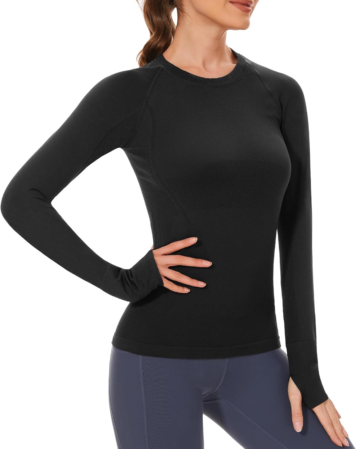 STELLE Seamless Yoga Tops - Breathable & Slim Fit