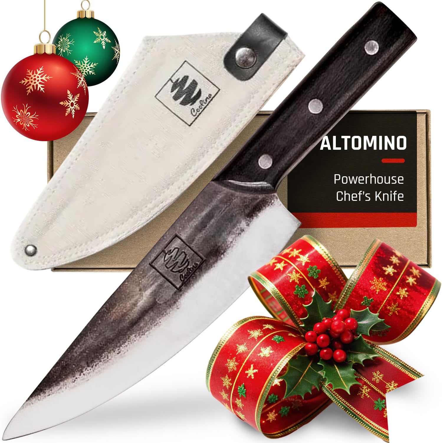 Handmade Butcher Knife with Manganese Steel Blade for Meat