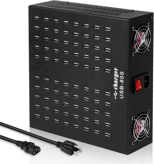 MIXILIN 80 Ports Fast USB Charging Station for Multiple Devices