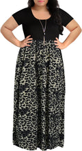 Nemidor Plus Size Maxi Dress for Curvy Women - Comfortable Chevron