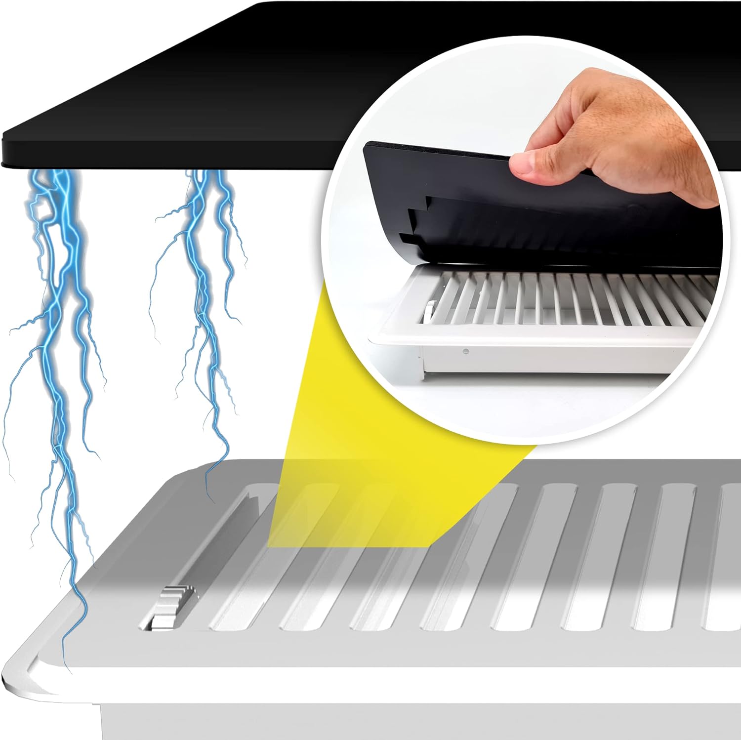 Powerful Magnetic Vent Covers for Sealing Registers 5.25in to 6