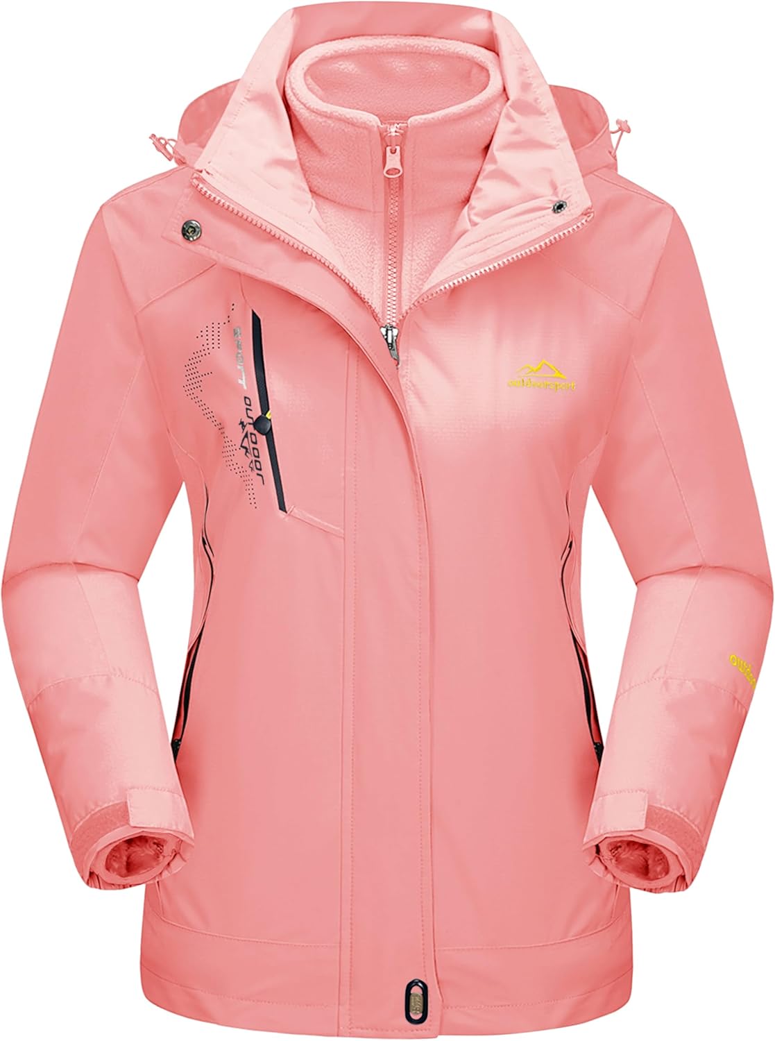 MAGCOMSEN Women's 3-in-1 Winter Coats for Cold Weather Activities