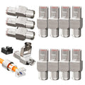 CAT7 RJ45 Toolless Connector - Shielded Zinc Alloy, 10 Gbps