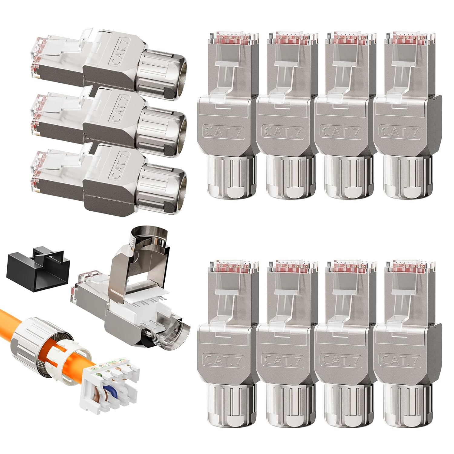 VCELINK CAT7 Toolless Connector for Easy Ethernet Setup