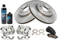Front Brake Pad & Rotor Kit with Calipers and Cleaner - Complete Fit