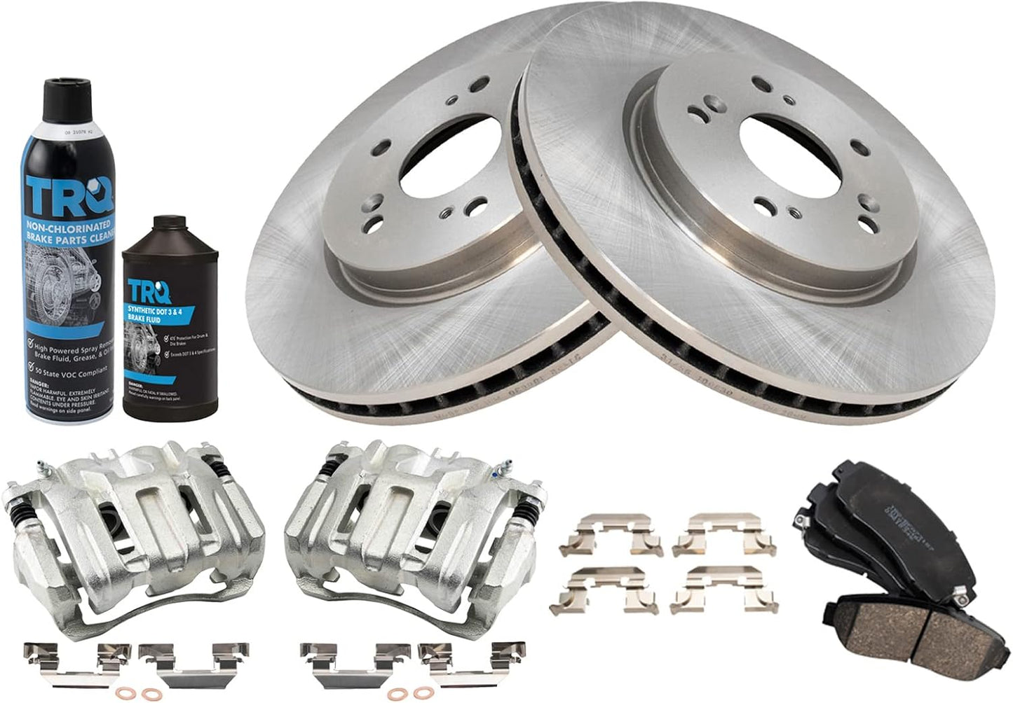 TRQ Front Brake Pad & Rotor Kit for Acura RDX and Honda Accord