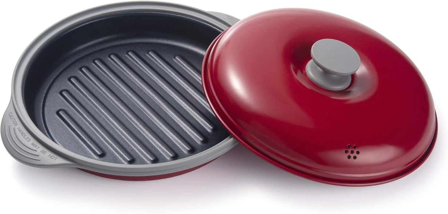 MACONEE Microwave Grill Pan - Grill, Brown, Crisp!