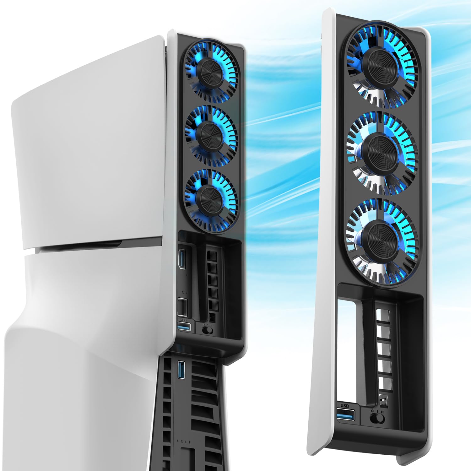 MEQI PS5 Slim Cooling Fan - Enhanced Cooling Efficiency