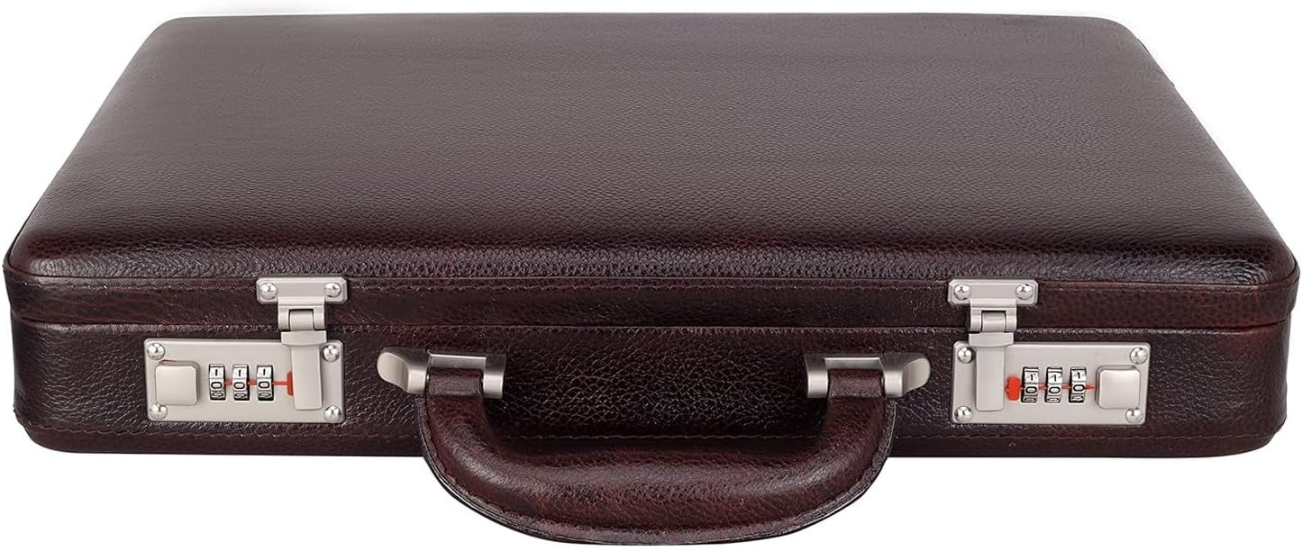 Full Grain Leather Briefcase for Unisex - Durable Office Bag