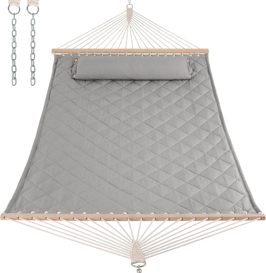 Heavy Duty Hammock with Spreader Bars for Two Persons Comfort